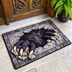 Dragon Gate Fantasy Doormat - Cute Animal Design | Printed Welcome Doormat - washable non-slip printed rug
