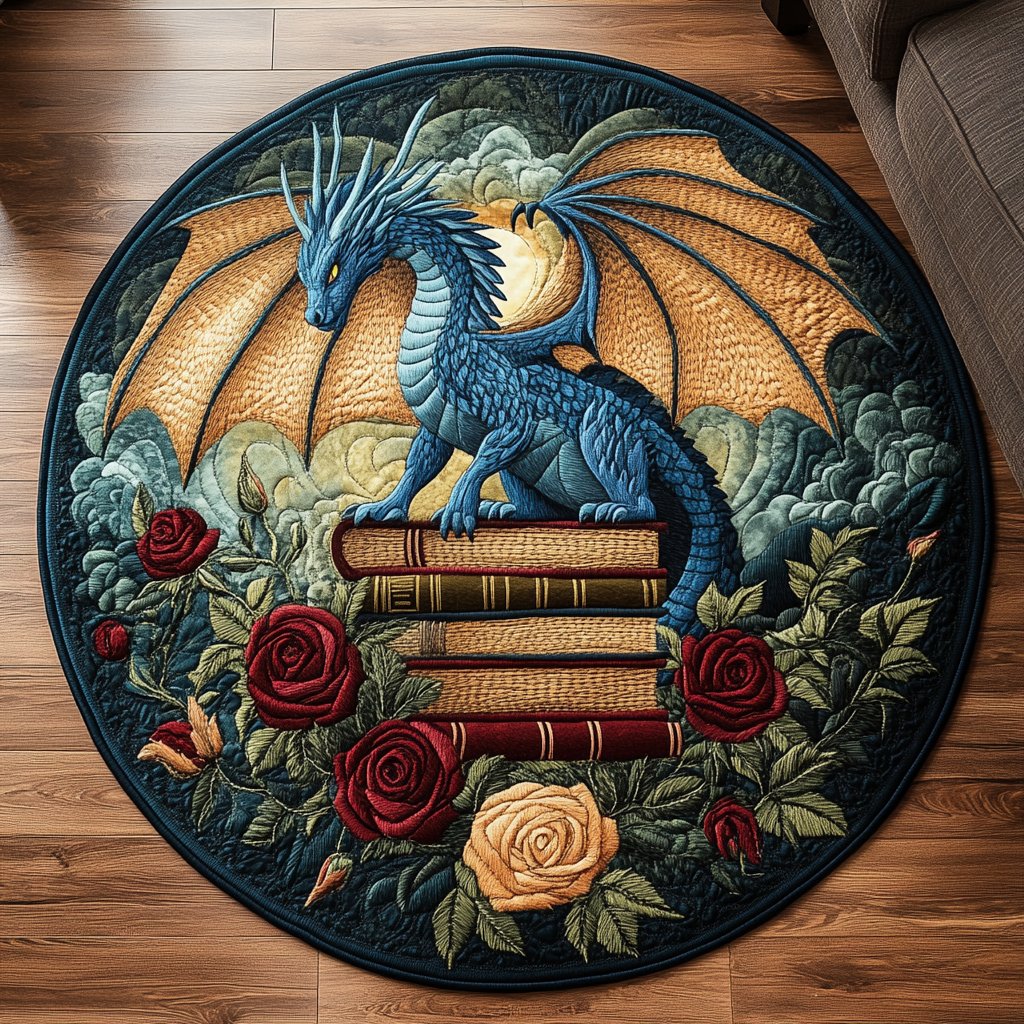 Dragon Heart Round Mat Rug - Nature Design | Serene Home Decor