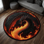 Dragon Quest Round Mat Rug - washable non-slip printed rug