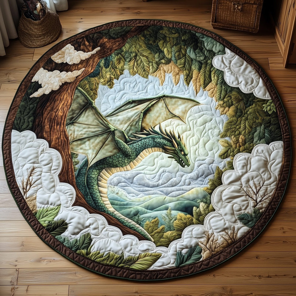Dragon Round Mat Rug - Nature Design | Serene Home Decor