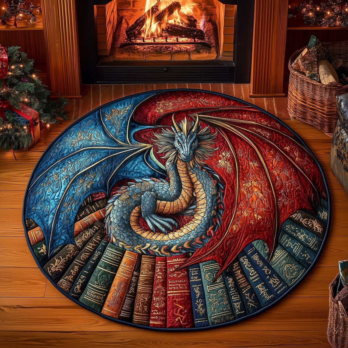 Dragon Round Mat Rug - Nature Design | Serene Home Decor