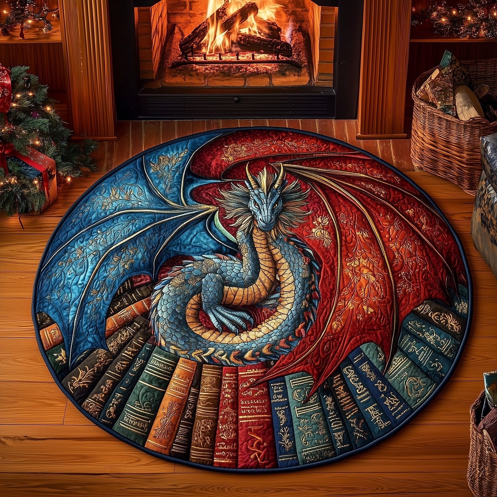 Dragon Round Mat Rug - Nature Design | Serene Home Decor
