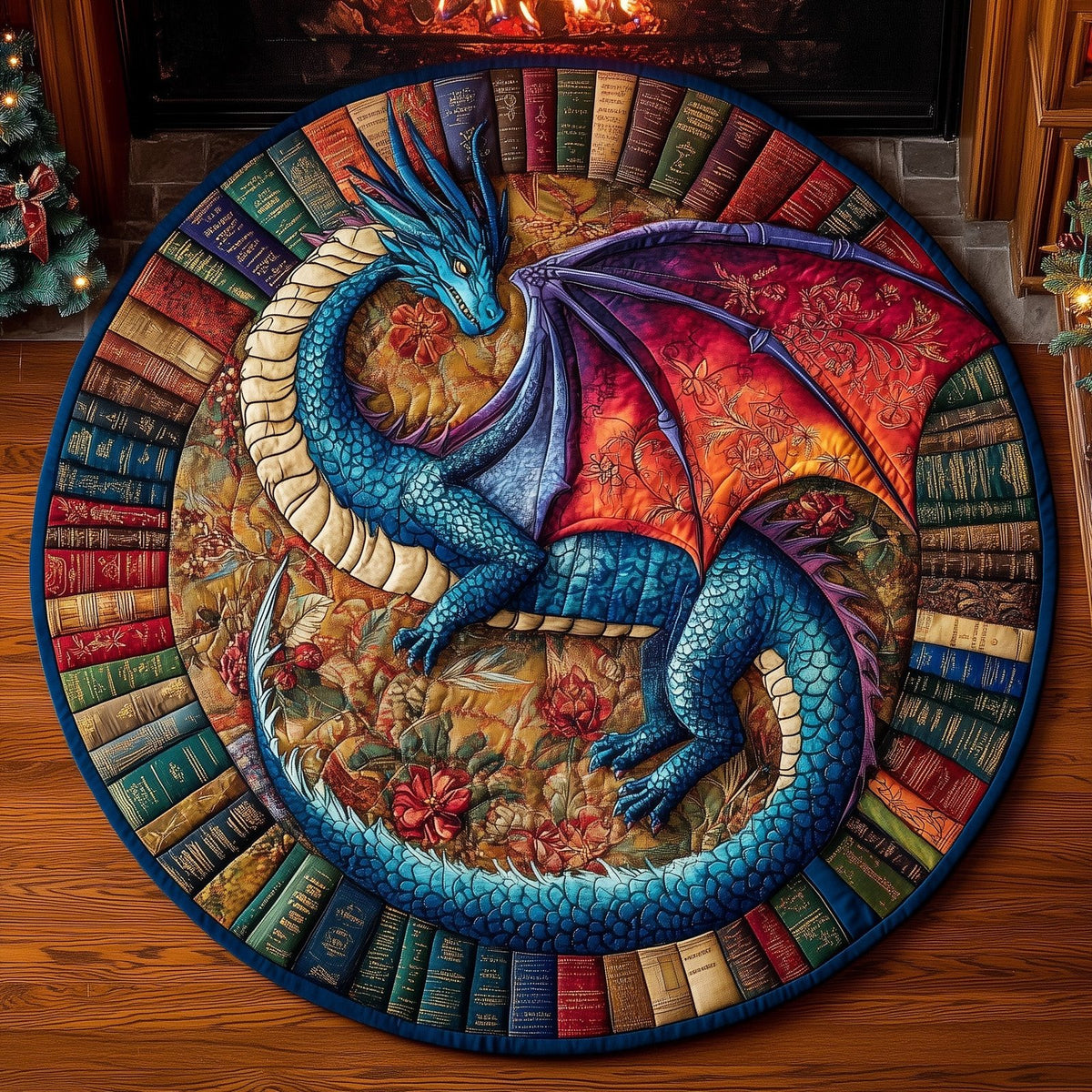 Dragon Round Mat Rug - Nature Design | Serene Home Decor