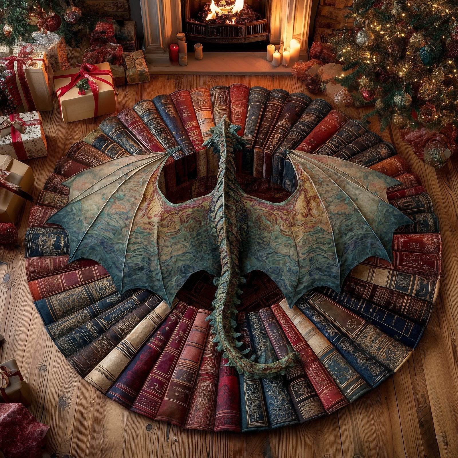 Dragon Round Mat Rug - Nature Design | Serene Home Decor