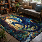 Dragon Realm area rug in a living room