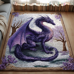 Dragon Sky area rug in a living room