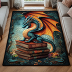 Dragon Stone area rug in a living room