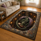 Dragon Tales area rug in a living room