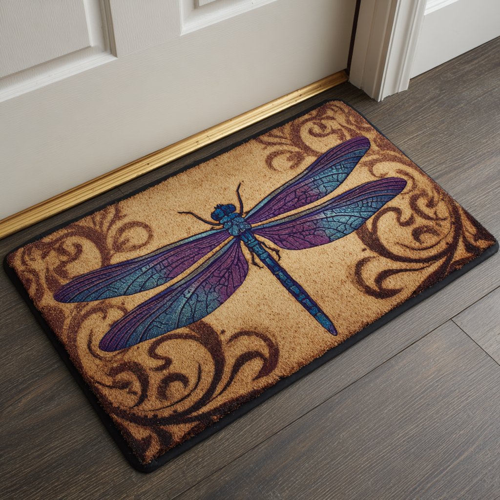 Dragonfly Charm Doormat - Cute Animal Design | Printed Welcome Doormat