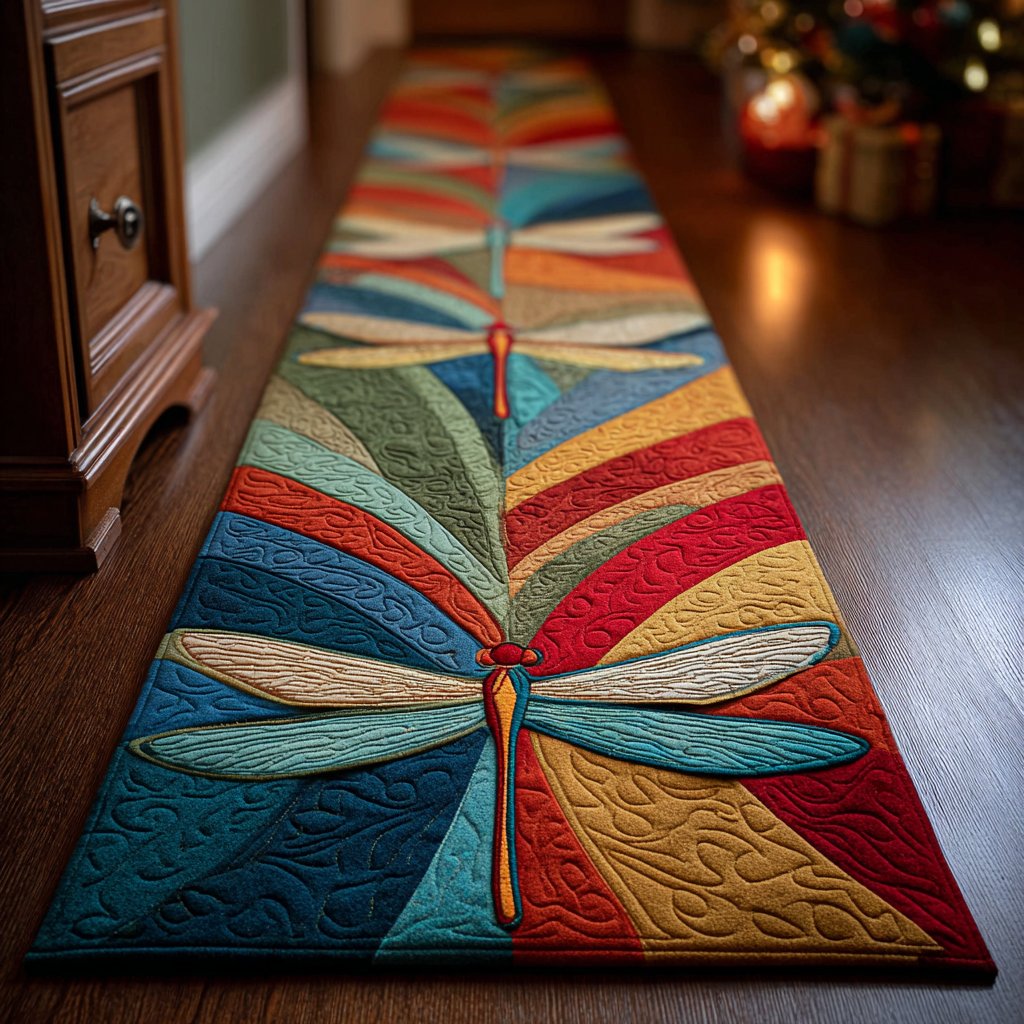 Dragonfly Dream Runner Carpet Runner Rug - Cute Pet Design | Animal Printed Runner Rug