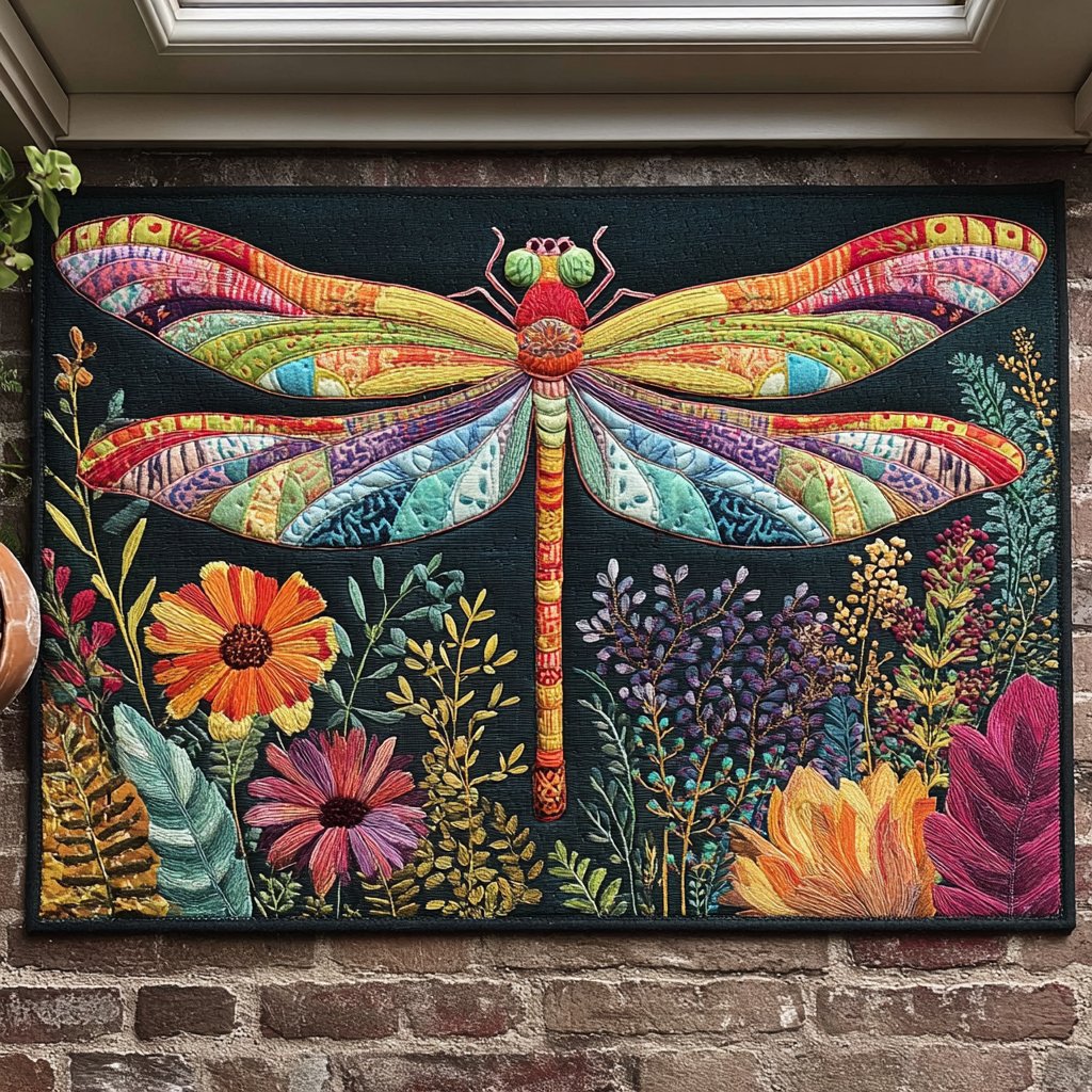 Dragonfly Dreams Doormat - Cute Animal Design | Printed Welcome Doormat