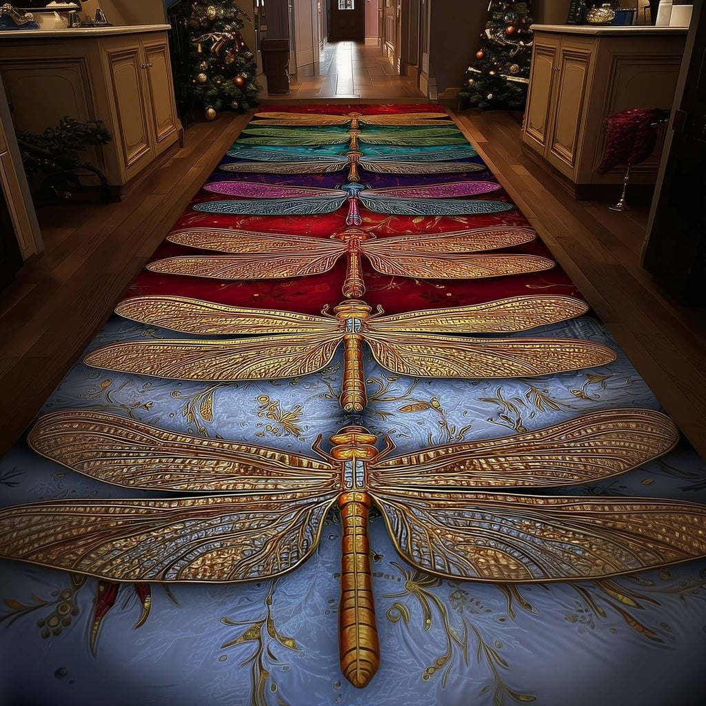 Dragonfly Flight Runner Rug - Nature Design | Serene Runner Rug