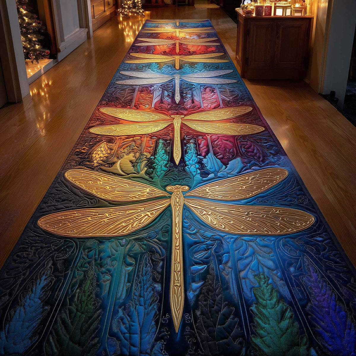 Dragonfly Flight Runner Rug - Nature Design | Serene Runner Rug