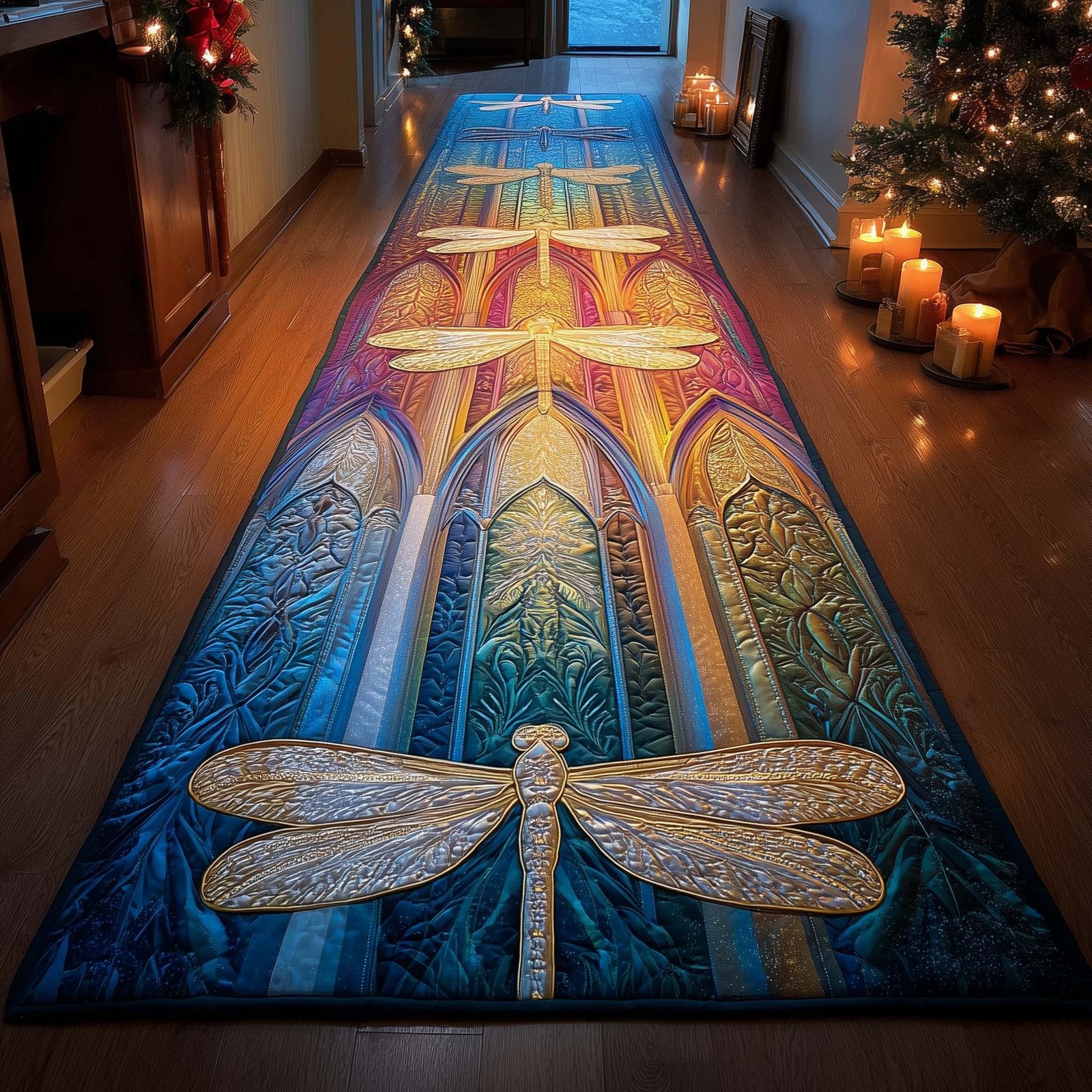 Dragonfly Flight Runner Rug - Nature Design | Serene Runner Rug