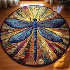 Dragonfly Round Mat Rug - Nature Design | Serene Home Decor