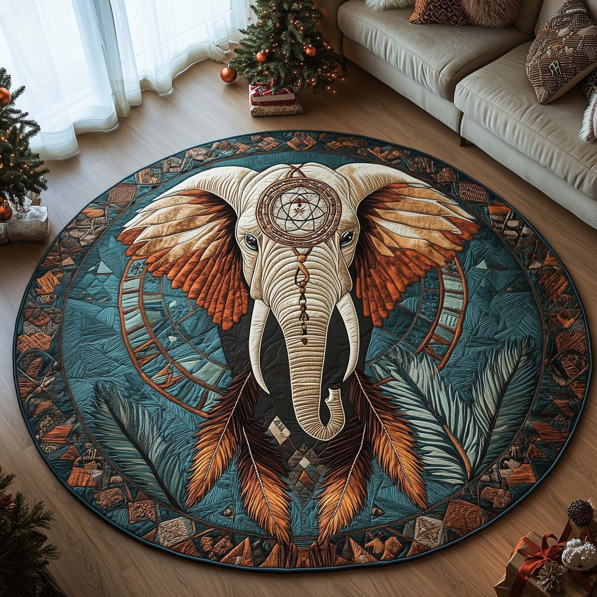 Dream Guardian Round Mat Rug - washable non-slip printed rug