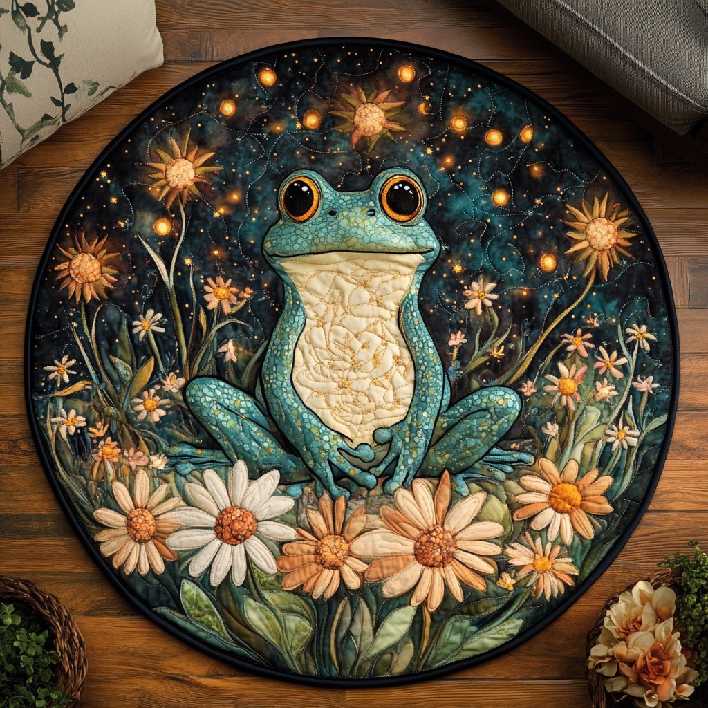 Dream Hopper Round Mat Rug - washable non-slip printed rug