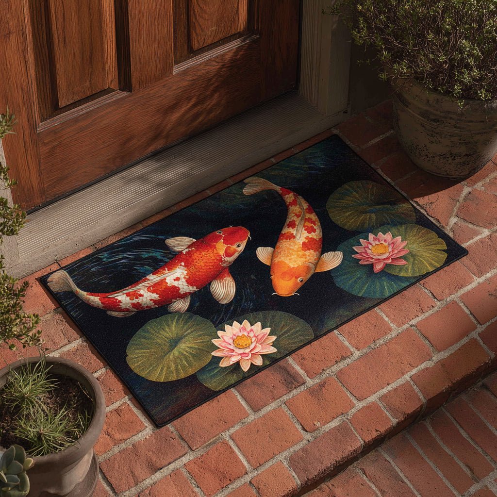 Dream Koi Fish Doormat - Nature Design | Printed Welcome Doormat