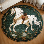 Dream Rider Round Mat Rug - washable non-slip printed rug