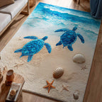 Dream Turtle area rug in a living room
