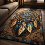 Dreamcatcher Echo area rug in a living room