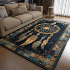 Dreamcatcher Glow area rug in a living room