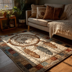 Dreamcatcher Whisper area rug in a living room