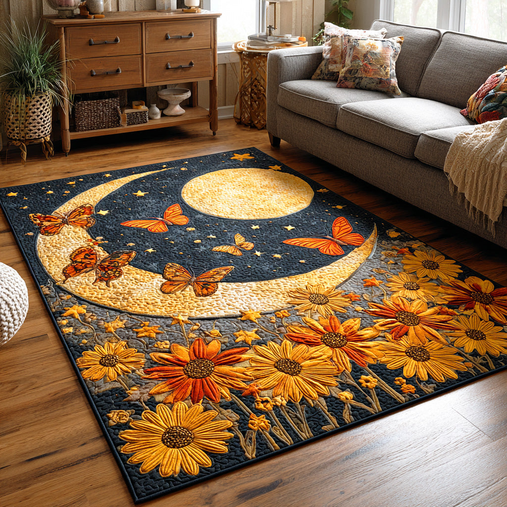 Dreamy Flight area rug in a living room