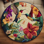 Dreamy Hummer Flight Round Mat Rug - washable non-slip printed rug