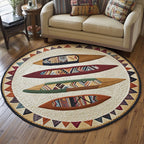 Drift Serenity Round Mat Rug - washable non-slip printed rug