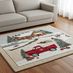 Drifting Snow area rug in a living room