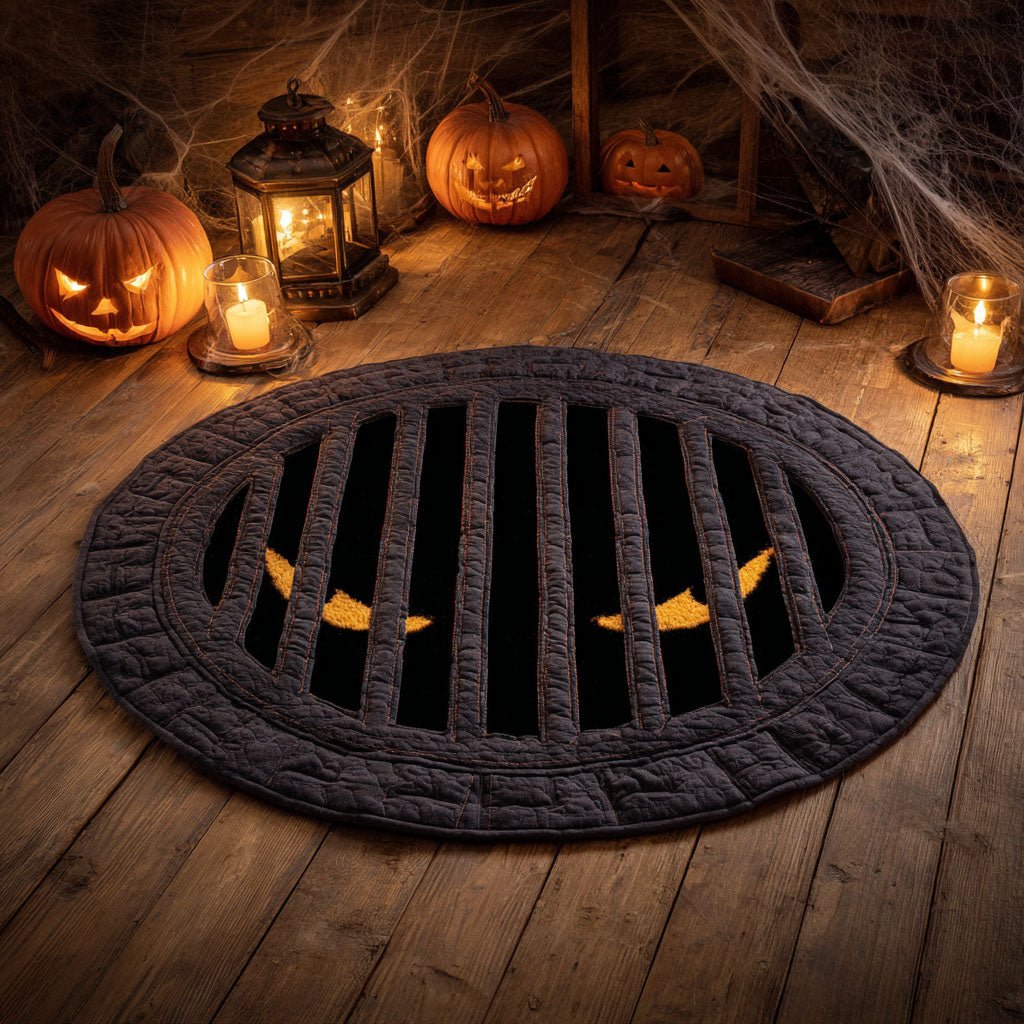 Dungeon Grate Portal Round Mat Rug - Nature Design | Serene Home Decor