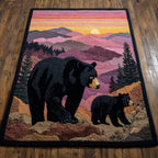 Dusk Bear Wanderer area rug in a living room