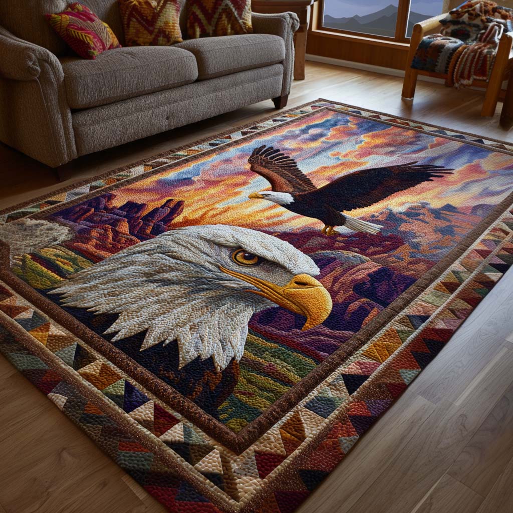 Eagle Glory area rug in a living room