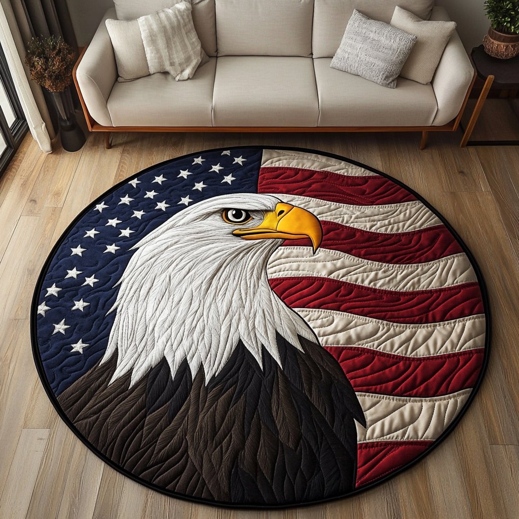Eagle Spirit Round Mat Rug - Nature Design | Serene Home Decor