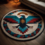 Earth Harmony Round Mat Rug - washable non-slip printed rug