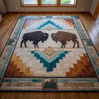 Earth Wisdom area rug in a living room