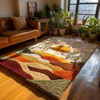 Earthlight Rise area rug in a living room