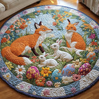 Easter Blossom Delight Round Mat Rug - washable non-slip printed rug
