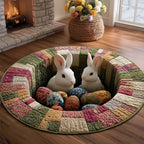 Easter Bunnies Round Mat Rug - Nature Design | Serene Home Decor