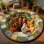Easter Bunny Round Mat Rug - Nature Design | Serene Home Decor