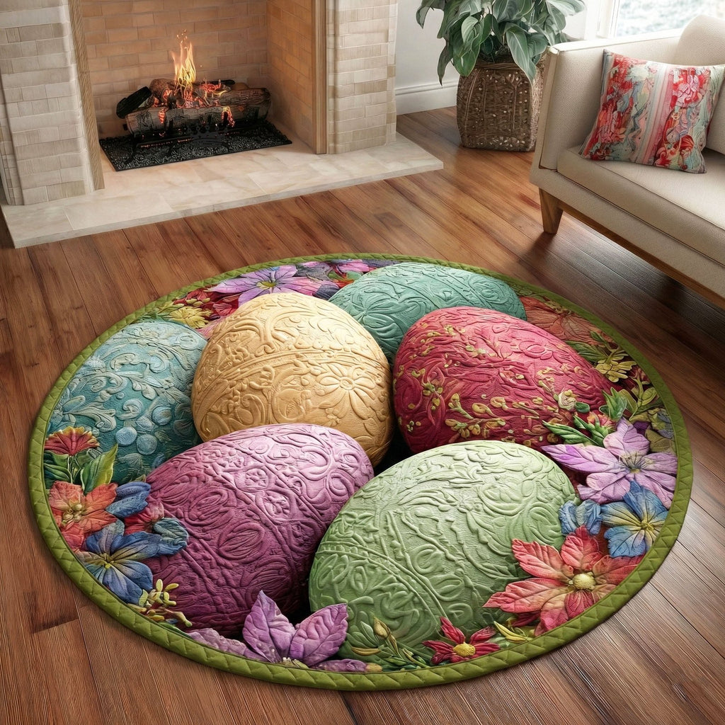 Easter Eggs Round Mat Rug - Nature Design | Serene Home Decor
