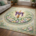 Easter Elegance area rug in a living room