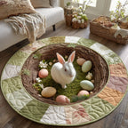 Easter Joy Round Mat Rug - washable non-slip printed rug