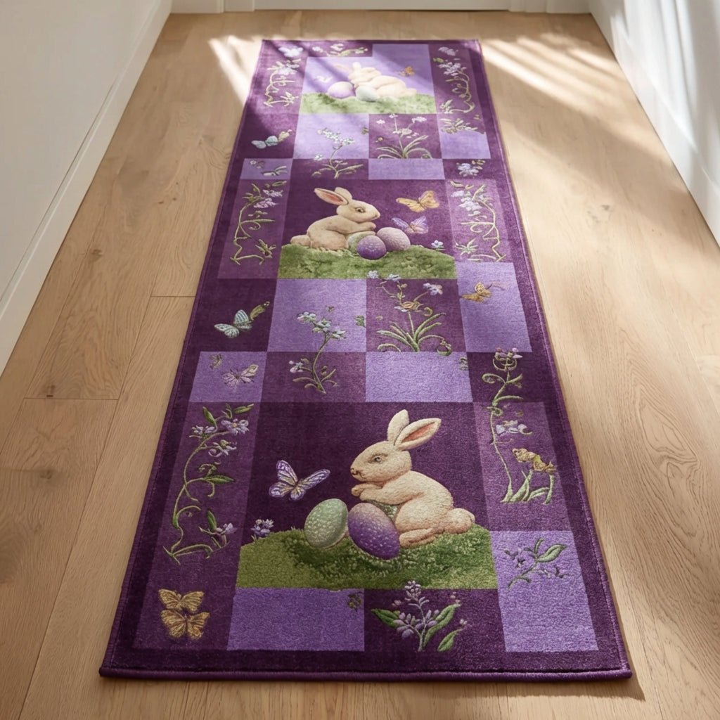 Easter Mosaic Runner Carpet Runner Rug - Cute Pet Design | Animal Printed Runner Rug