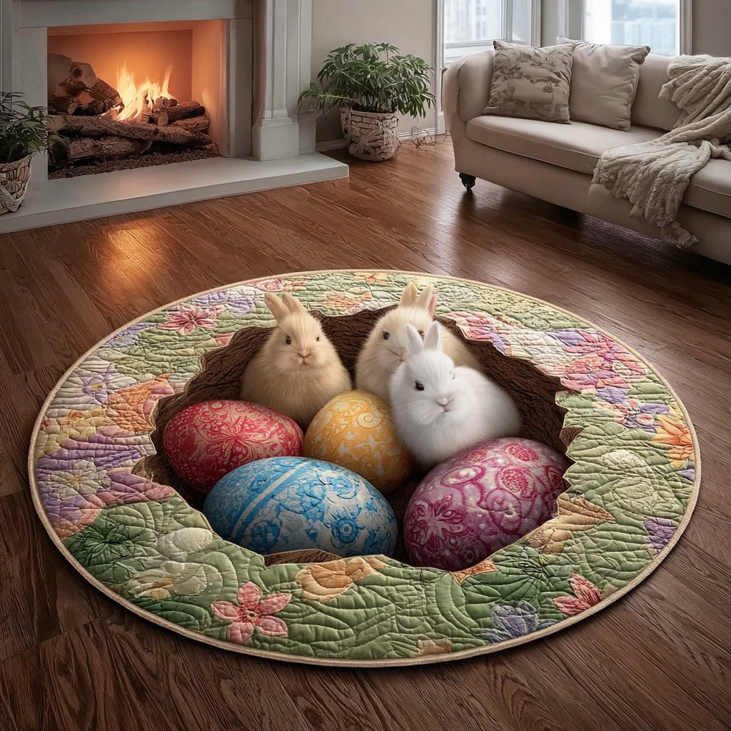 Easter Pastel Portal Round Mat Rug - Nature Design | Serene Home Decor