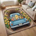 Easter Pickup area rug in a living room