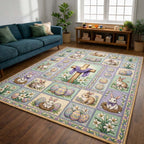Easter Serenity area rug in a living room