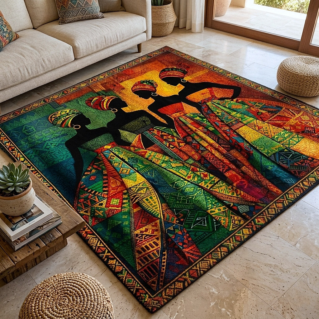 Ebony Glow area rug in a living room