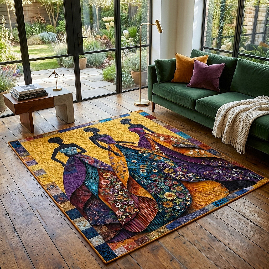 Ebony Glow area rug in a living room